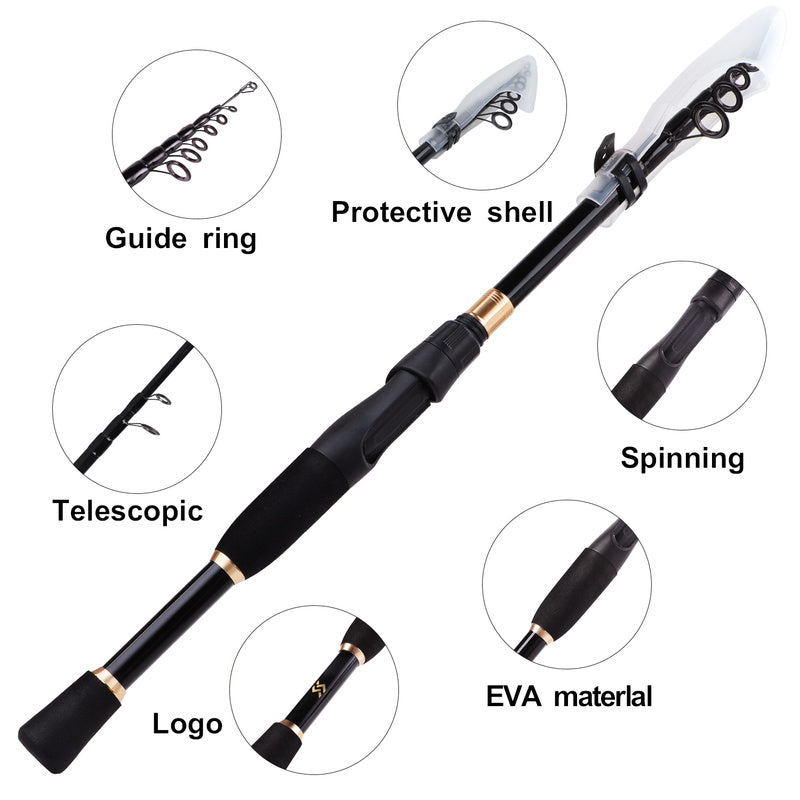 Fishing Rod Carbon Fiber Material 1.8-2.4m Fishing Rod Tackle