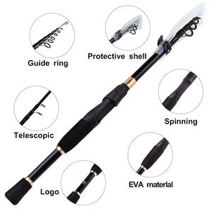 Fishing Rod Carbon Fiber Material 1.8-2.4m Fishing Rod Tackle
